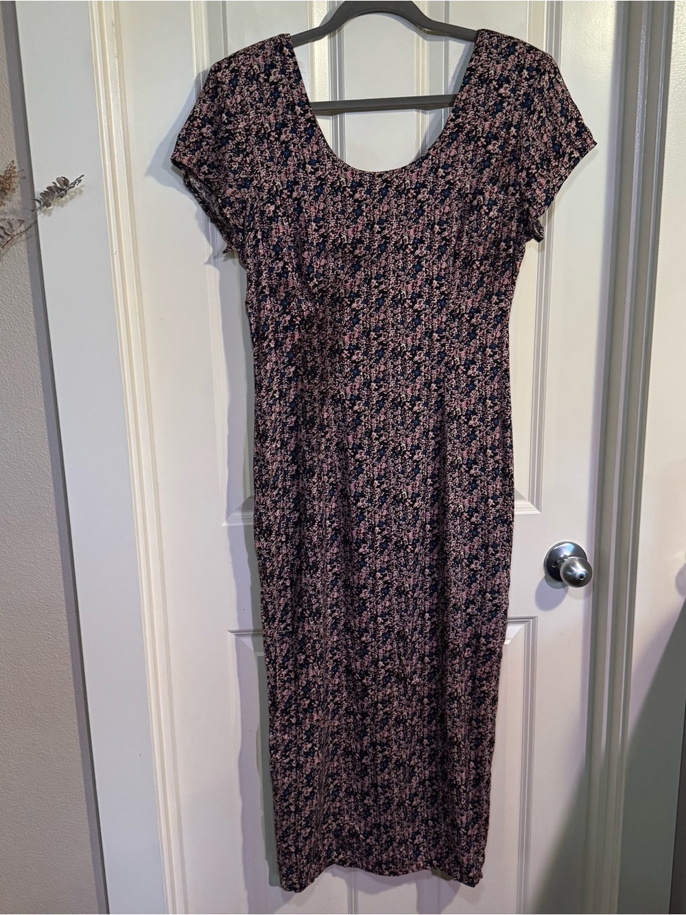 Vintage Rampage Black and Pink Floral Pencil Dress